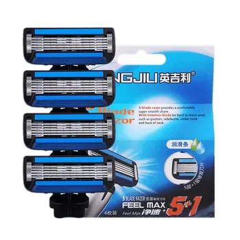 

TFLYSHAVE Forious 5 4pcs/lot Men Shaver Razor Blade for Men Face Care 5 Layer Shaving Razor Hair Removal Trimmer Blade