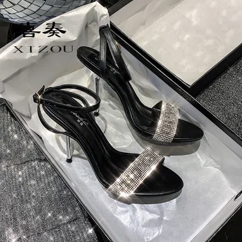 

Sxey High Heels Wedding Heels Female Shoes Brides Thin Heeled Women Shoes Crystal Lettered Ladies Italian Luxry Designer