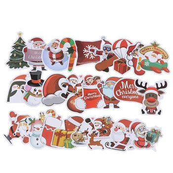 

25pcs Merry Christmas Stickers Street Doodle Sticker Set for Christmas Day Waterproof PVC Sticker