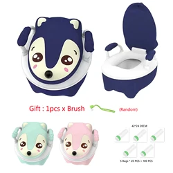 3 cores esquilo dos desenhos animados do bebê menino meninas potty traning cadeira com escova pote bonito assento de vaso sanitário das crianças wc presente aniversário