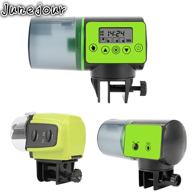 

NewSmart Automatic Fish Feeder Aquarium Digital Fish Tank Electrical Plastic Timer Feeder Food Feeding Portable Fish Feeder Tool