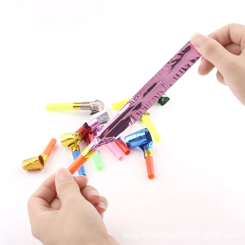 Multicolor Plastic Cheering Props,Cheerleading Air Horn,Blowing Horn,Children Whistle,Birthday Party Supplies,Cheerleader Supprt