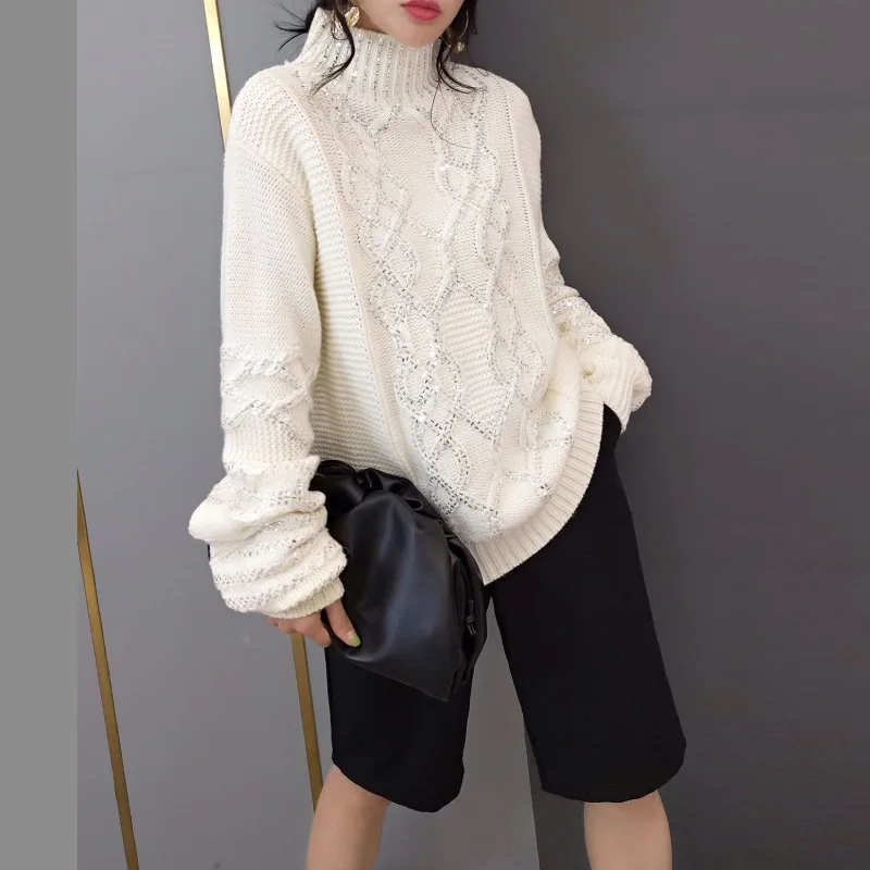 

2019 New Autumn Wear Hot-rolled Chaosen Series Loose and Lazy Style Pullover with Black Sweater Women