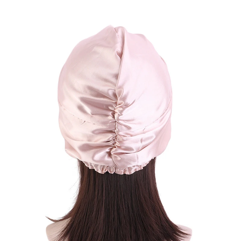 Mulberry Silk Night Cap Pure Silk Bonnet For Sleeping Women Men