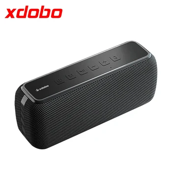 XDOBO 휴대용 블루투스 호환 스피커, 무선 방수 TWS 붐박스, 서브우퍼 사운드 박스 포함, 6600mAh 베이스, X8 60W 상품 이미지