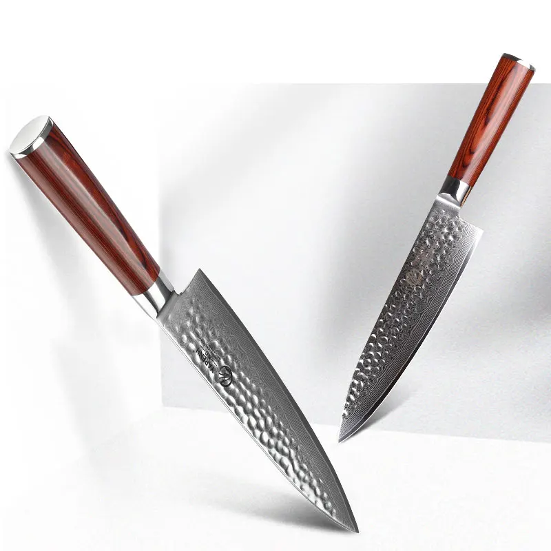 

YARENH 8" Professional Chef Knife - 67 Layers Japanese Damascus Steel Kitchen Knives - High Quality Fruit Meat Vegetables Knife
