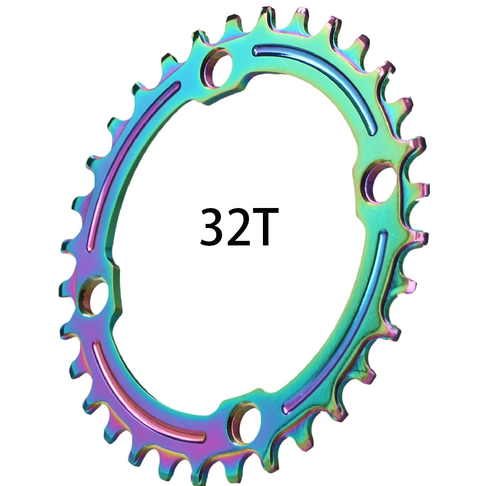 104BCD MTB велосипедная Звездочка 30T 32T 34T 36T 38T узкая широкая односкоростная велосипедная цепь круг для shimano шатунная пластина - Цвет: 32T
