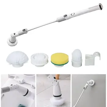 

Multi-functional Cleaning Brush Kitchen Scrub Cleaner Tools Set Electric Spin Scrubber Bathroom Turbo Long Handle Cleaner