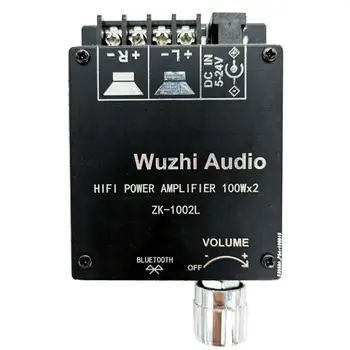 

Mini ZK-1002L 5.0 Bluetooth Digital Amplifier Board Dual 100W Audio Power Amp