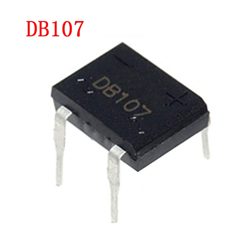 20 шт./лот DB107 db107 dip4 dip 1A 1000 В однофазный диодный выпрямитель мост | Электронные