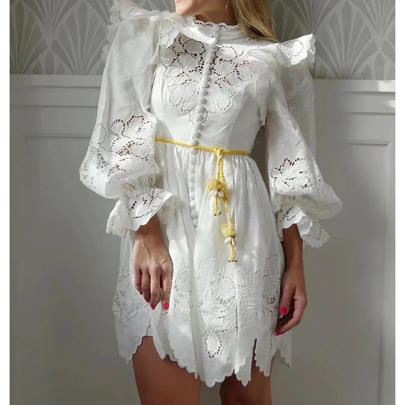 designer white linen dresses