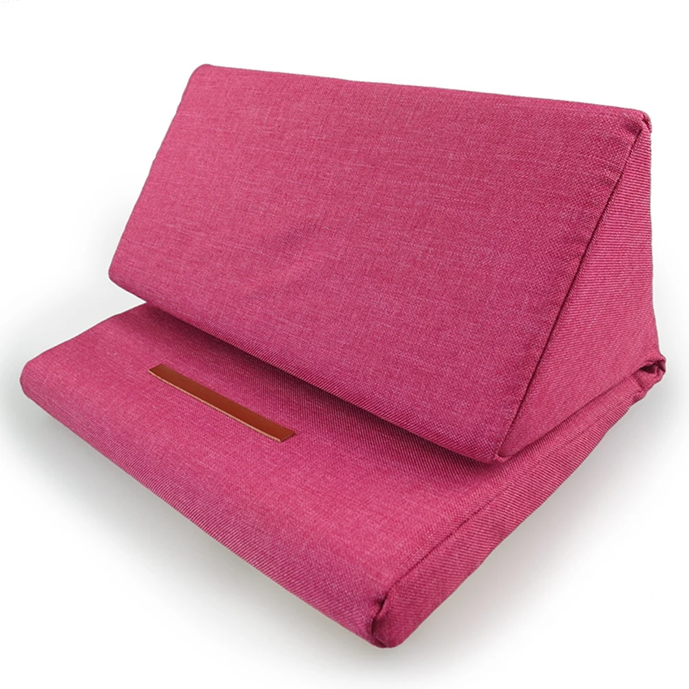 Дорожная подушка для ноутбука, складная, треугольная, прочная, настольная, для дома, поддержка, экономия пространства, подставка, подушка для планшета, многофункциональная, для IPad - Цвет: Rose Red