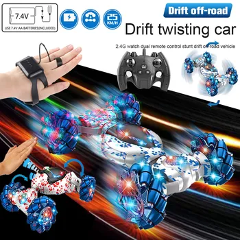 

kids toys Xmas Stunt RC Car Gesture Sensing Twisting VehicleDrift Car Driving Toy Gifts Accessories игрушечный игрушки наклейки