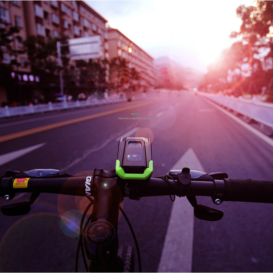 4000mAh Bicycle Flashlight Induction Bike Front Light Set USB Rechargeable Smart Headlight With Horn LED Bike Light+Rear Lamp  (15)