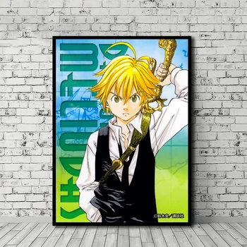 

The Seven Deadly Sins Nanatsu no Taizai Japanese Anime Poster Canvas Print Home Decor No Frame