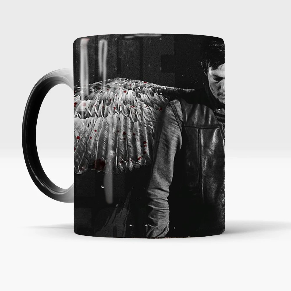 The Walking Dead Mug Daryl Dixon Color Changing Mug 11oz Heat Sensitive Ceramic Coffee Tea Cup