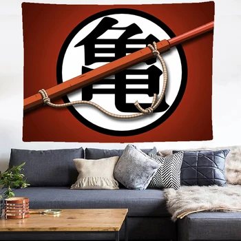 

Dragon Ball Logo Big Tapestry Japan Anime Cartoon Wall Hanging Beach Mat Polyester 200x150cm Thin Blanket Yoga Shawl Mat Blanket