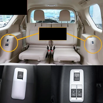

lsrtw2017 car 3rd row seats adjust button frame trims for toyota land cruiser prado 2018 2019 2020 J150 chrome 150 accessories