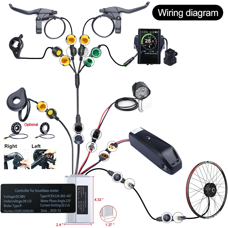48V 500W Bafang задний привод для велосипеда комплект преобразования электрического