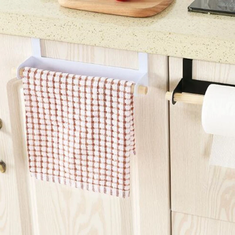 single pole paper towel holder towel rack Bathroom Toilet Roll Paper Holder Cupboard Hanger Hook Kitchen Accessories