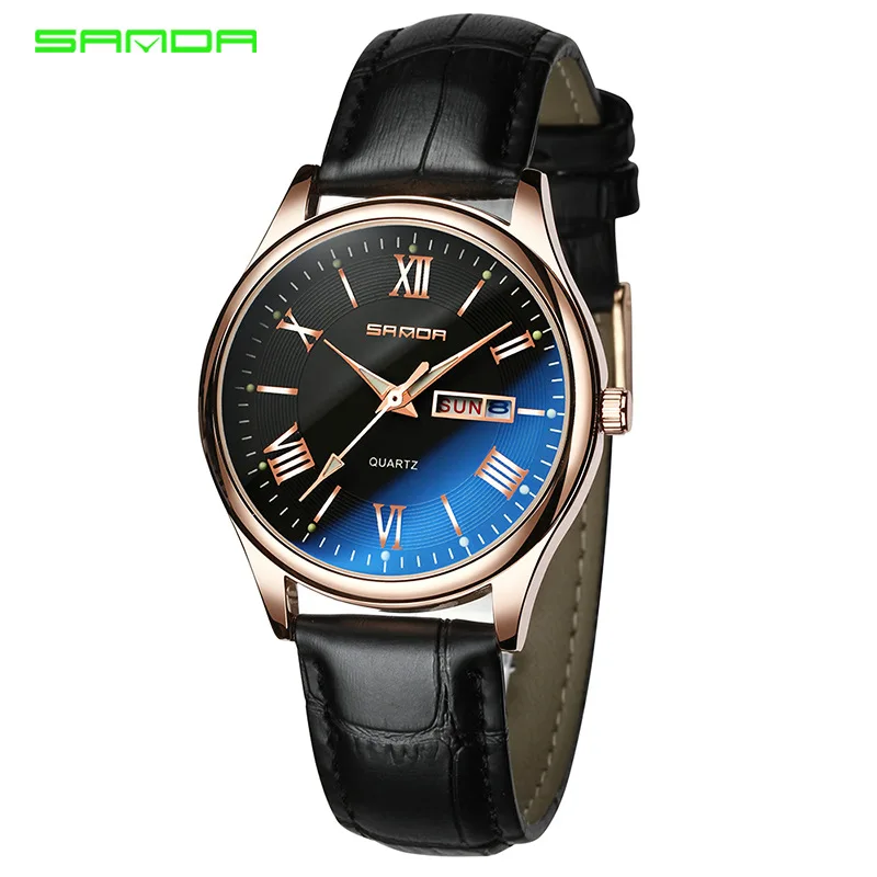 

Sanda SANDA 213 Hot Selling Blueray Glass Belt Watch Double Calendar MEN'S Watch Quartz Watch Waterproof MEN'S Watch