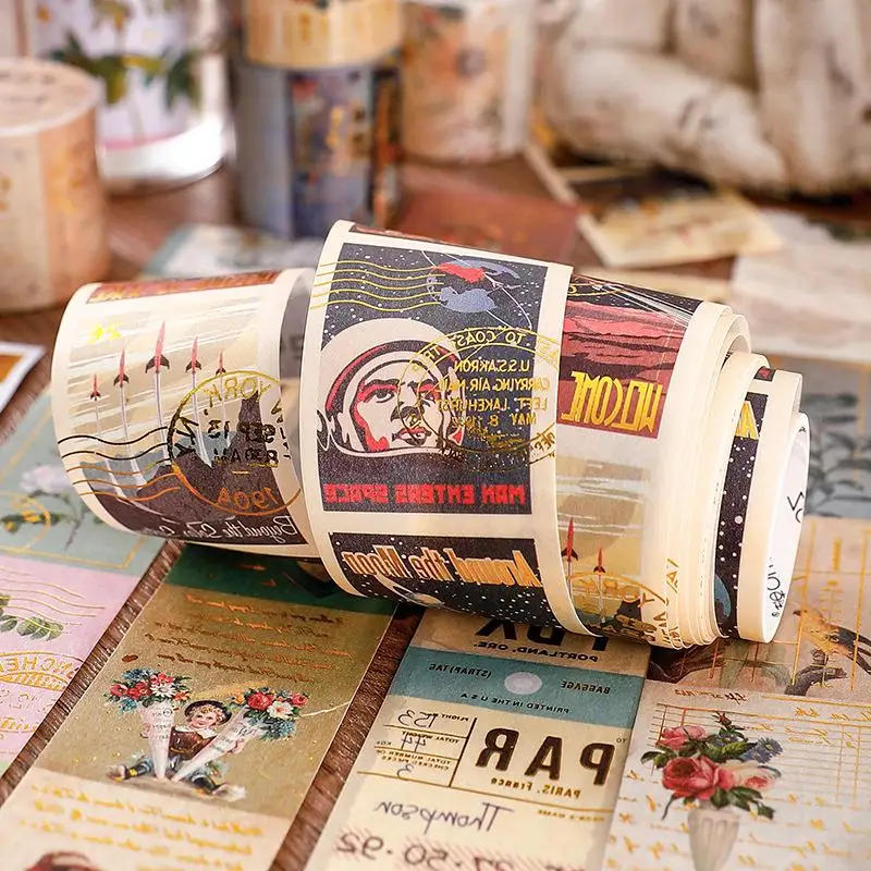 JIANWU-Cinta adhesiva Retro de alta calidad, adhesivo decorativo Kawaii de 40mm x 3m