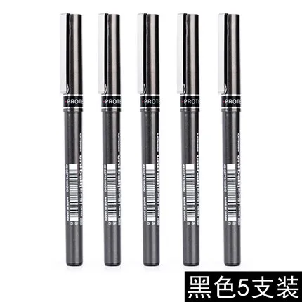 5pcs black 3/5/10 шт Япония UNI Канцелярские гелевая ручка UB-155 прямые жидкая ручка пуля гелевая ручка 0,5 мм студенческим пакетом office бизнес - Цвет: 5pcs black