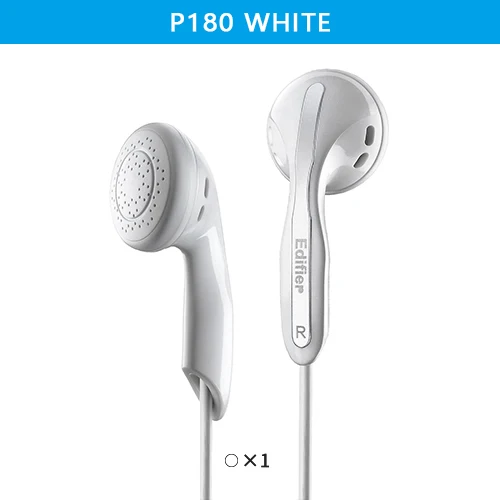 P180 White Наушники EDIFIER P180 с простым управлением музыкой и принимать звонки через встроенный провод micremote без запутывания включает наушники из губки - Цвет: P180 White