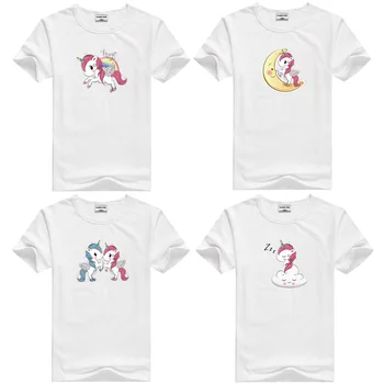 

DMDM PIG Baby Girl Unicorn t-shirt Tops Cartoon Short Sleeve T Shirts For Children Girl 2 3 4 5 6 7 8 Years Summer Coton Tees