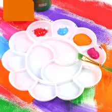 1 шт., новинка, 8 см, палитра для творчества, альтернатива, поднос для рисования, белая Акварельная Палитра для пигментов, поднос для художника, пластиковая палитра для рисования