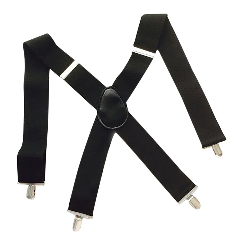 X Shape Adjustable Elasticated Heavy Duty with Strong Metal Clips WELROG 50MM Wide Men Trouser Braces