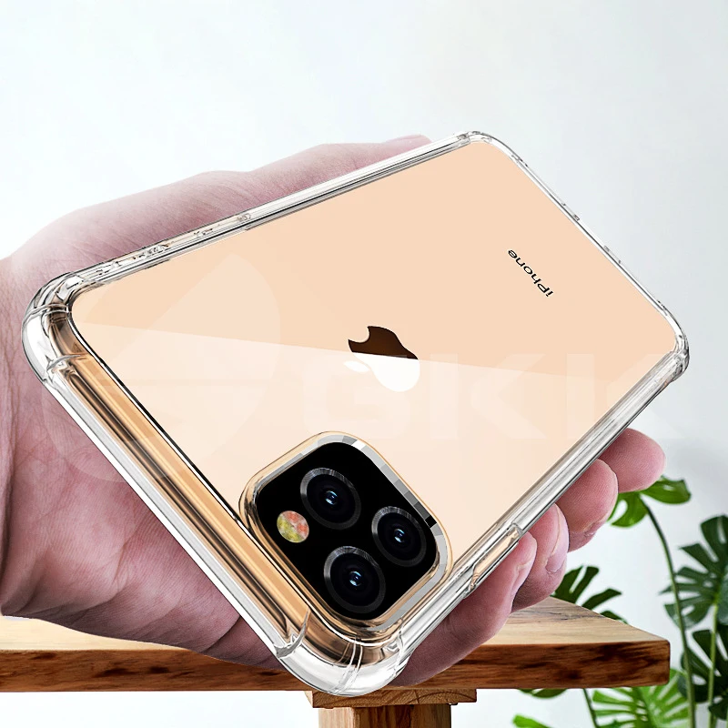 

GKK Case for iphone 11 Pro Max Case Clear Transparent Reinforced Full Protection Anti-knock TPU Soft Cover For iphone 11 Coque