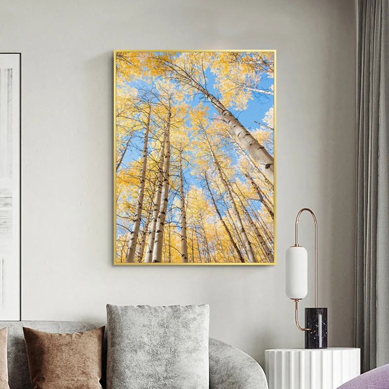 Yellow-Birch-Tree-Photo-Poster-Prints-Autumn-Nature-Landscape-Painting-Canvas-Picture-Modern-Living-Room-Bedroom (2)
