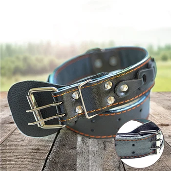 

Dog Collar Leather Durable Pet Neck Strap Adjustable Puppy Collars Soft PU Leather Necklace For Large Small Dogs Pet Supplies