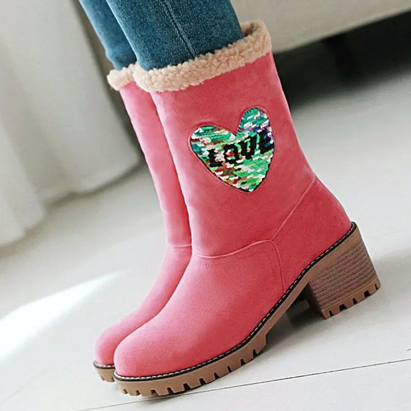 

Women's boots snow boots women's shoes fashion casual warm cotton ladies round toe boots
