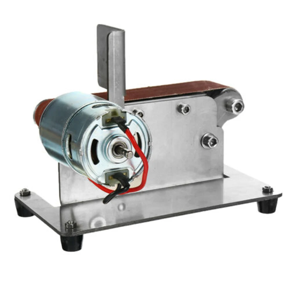 

Double Bearing Sander Machines Kit Anti Skid Grinder Metals Wrenches 300W 24V Sanding Belts Electric Power Tools