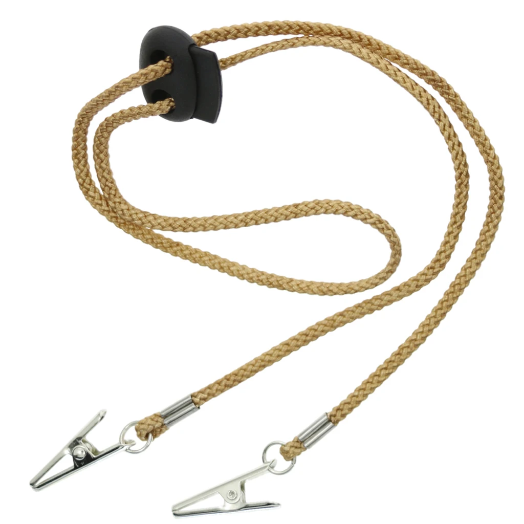 Beige Polyester Napkin Holder Bib Clips Chain Crocodile Clips 62cm Beige Polyester Napkin Holder Bib Clips Chain Crocodile Clips 62cm