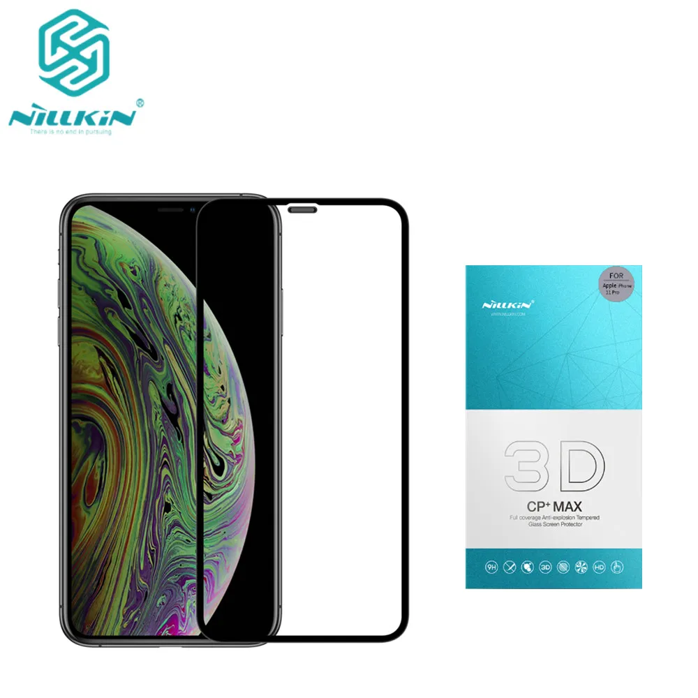 NILLKIN Amazing 3D CP+ MAX полное покрытие нанометр Анти-взрыв 9H Закаленное стекло протектор экрана для iphone 11 pro
