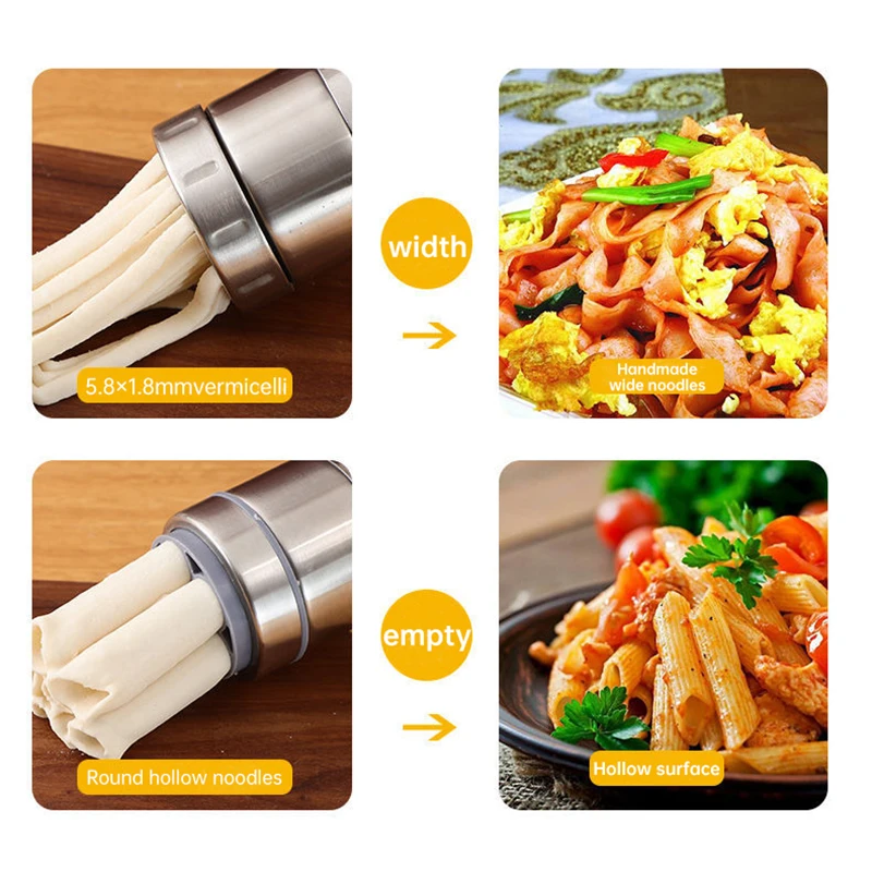 Home Manual Noodle Maker Hand Squeezing Noodle Maker Stainless Steel Press Pasta Spaghetti Machine Cooking Kitchen Accessories