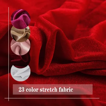 

Width 160CM Stretch Solid Color Velvet Fabric for Wedding Party Handmake Accessories Home Pajamas Blanket Dress Fabric