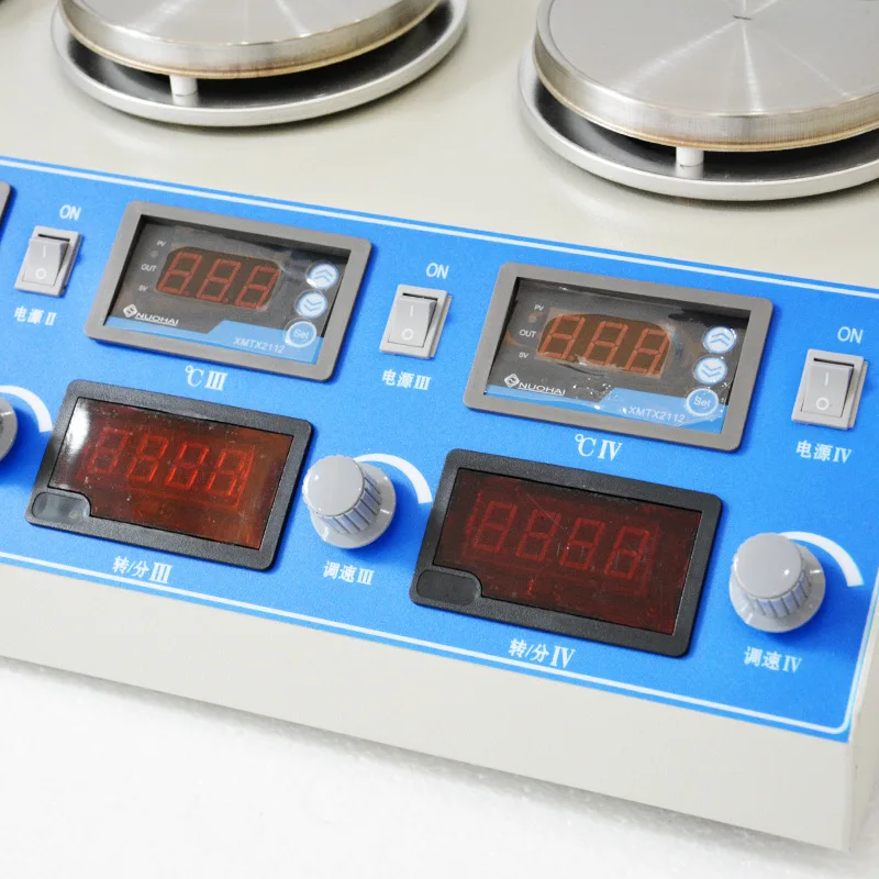 HJ-4A Lab Digital 4 Positions x 2000ML Hotplate Thermostatic Magnetic Stirrer Mixer Machine