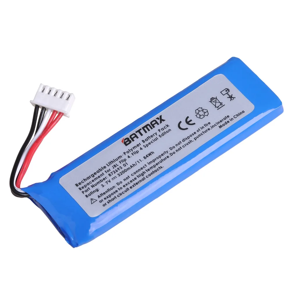 Аккумулятор Batmax GSP872693 01 3200mAh для J BL Flip 4, Flip 4 Special Edition
