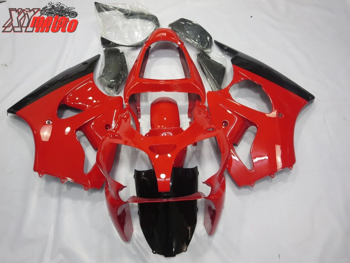 

Motorcycle ABS Fairing Kit For Kawasaki ZX6R 636 2000-2002 Full Injection Fairings ZX-6R 00-02 Gloss Red Bodyworks
