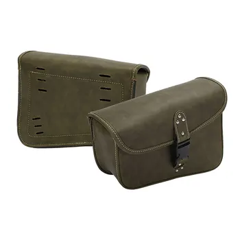 

DERI 1PCS Motorcycle Saddle Bag PU Leather Left Side Storage Tool Pouch Saddle Bags Universal alforjas para moto sacoche moto