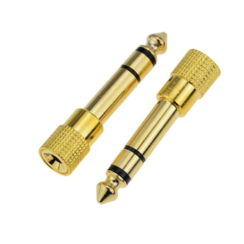 

6.5MM Male to 3.5MM Female Jack Plug Audio Headset Microphone Guitar Recording Adapter 6.5 3.5 Converter Aux Cable Gold Plated