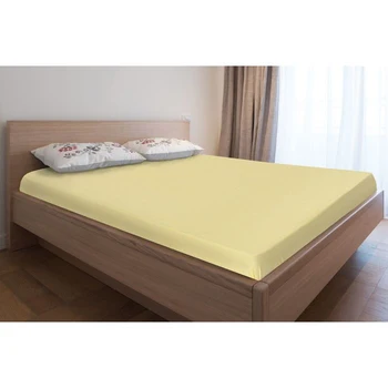 

Knitted sheet with elastic, 90x200x20, yellow color, 125 g / m2