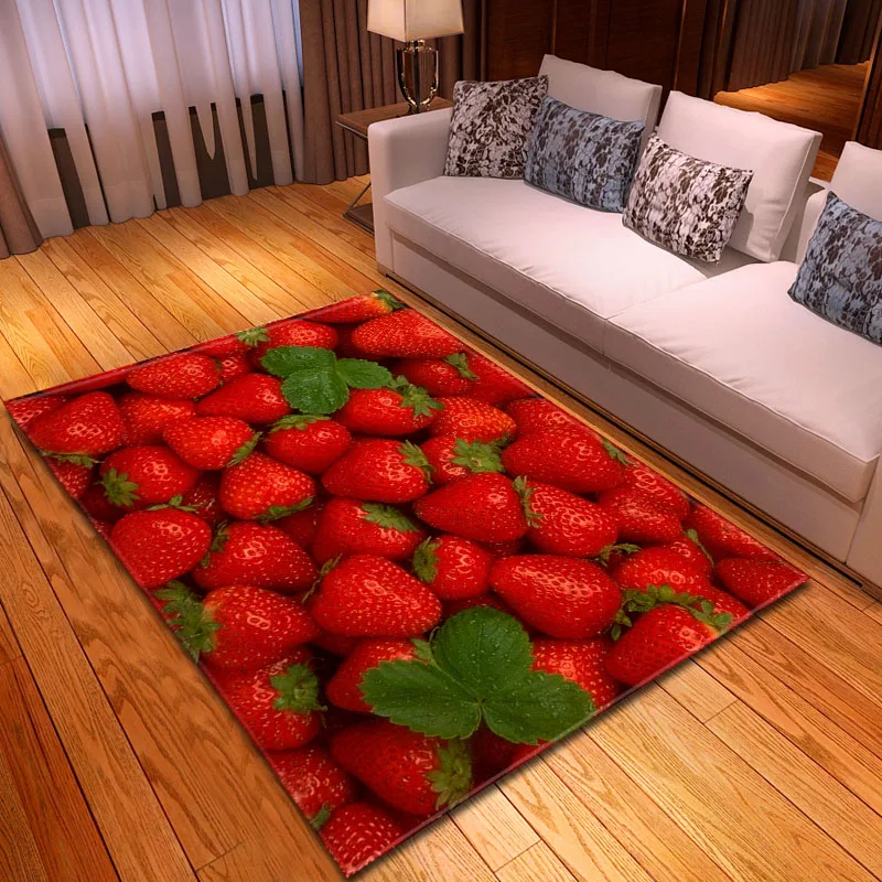 Nordic Fruit Lemons 3D Carpet Soft Flannel Sofa Kids Bedroom Rugs Modern Home Decor Rugs and Carpets for Home Living Room