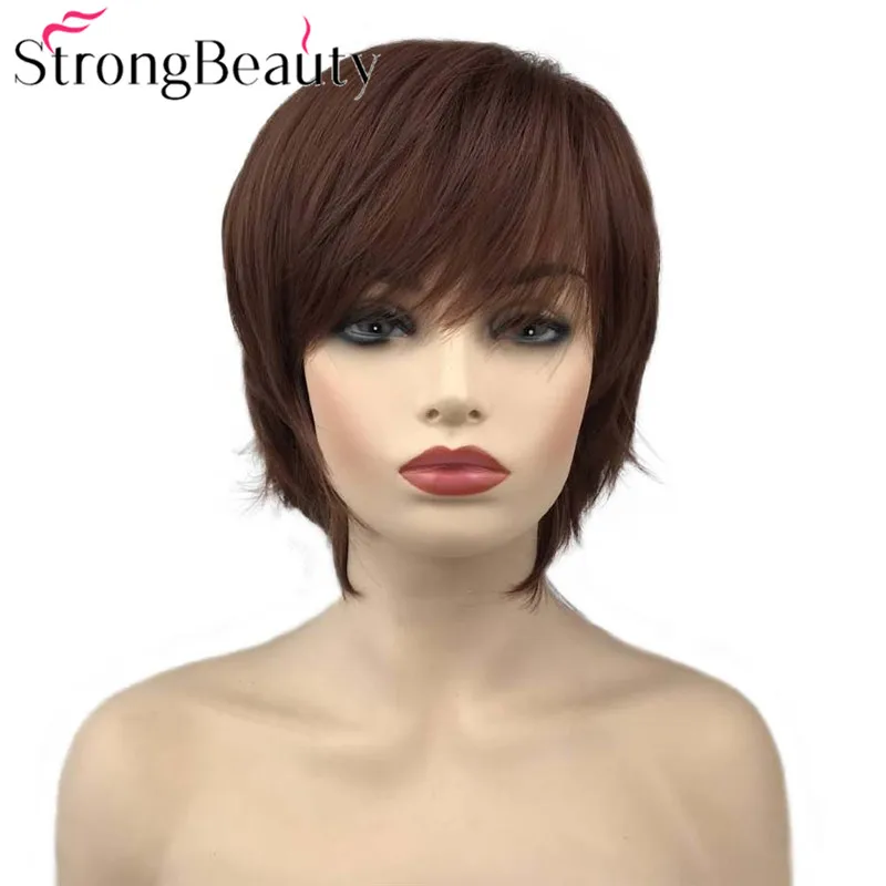 

Парик из коротких прямых синтетических женских волос