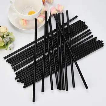 

100Pcs pajitas plastico 260mm/256mm/210mm Black Long Flexible Drinking Straws Wedding Party rietjes plastic
