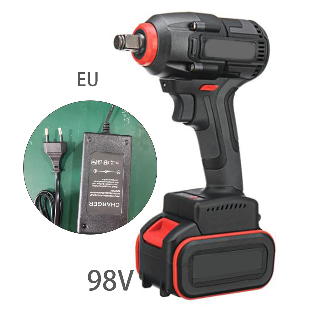 

98V 360Nm 1/2 ' Impact Socket Wrench Brushless Electric Drill w/ Battery Powel Tools UK/US/AU/EU auto repair
